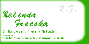 melinda frecska business card